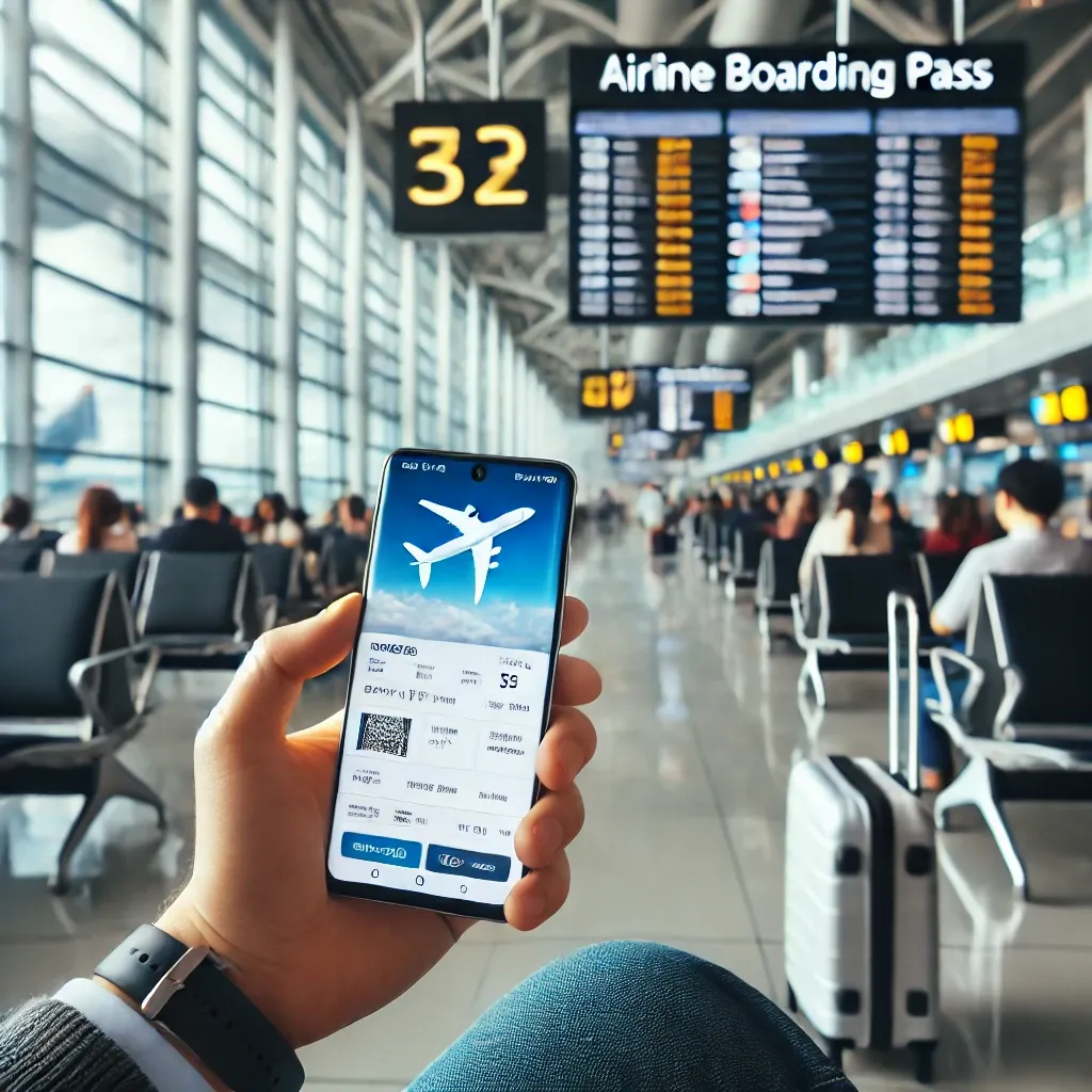 국내선 모바일 항공권 수속