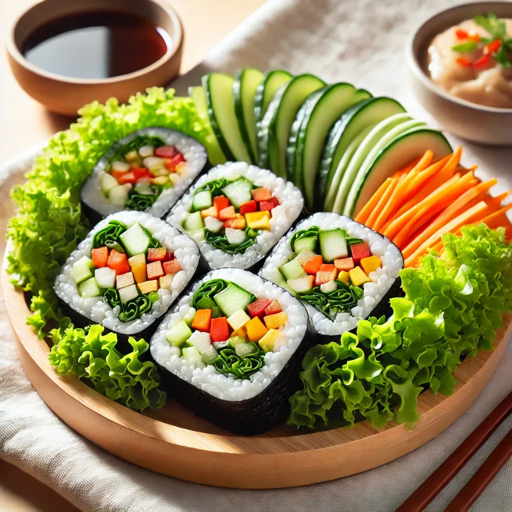 샐러드 누드 김밥 만들기