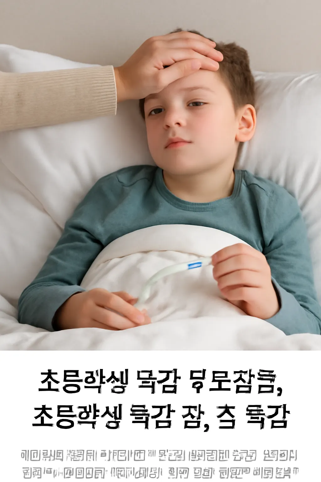 초등학생 독감 열