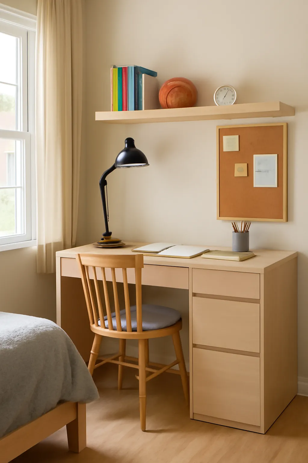 중학생 공부방 책상 위치