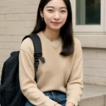 여자 대학생 가방