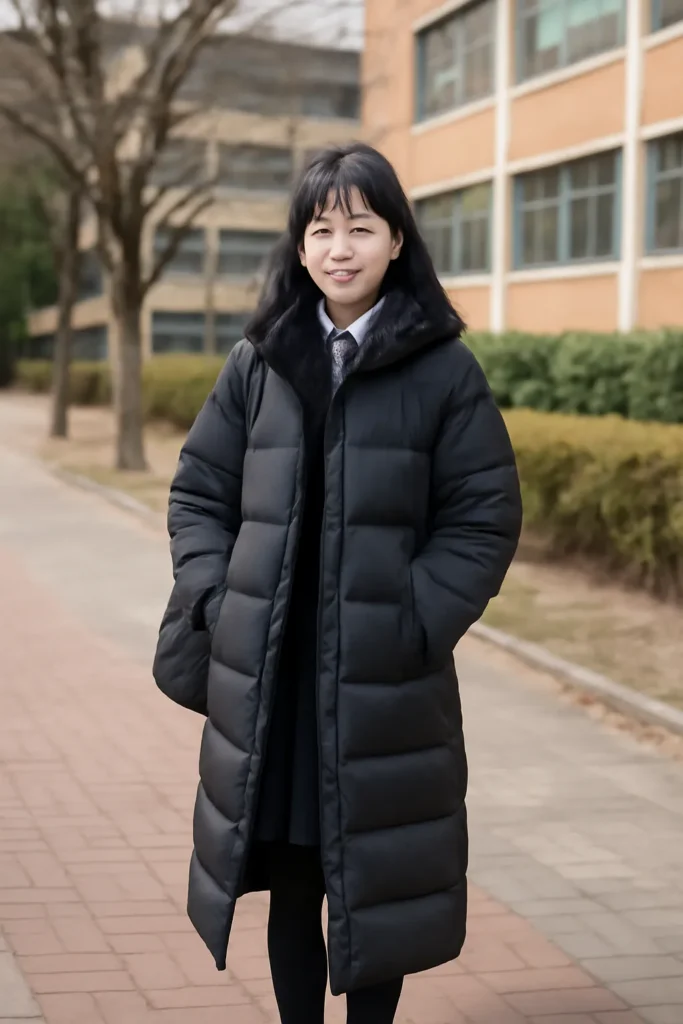 고등학생 롱패딩