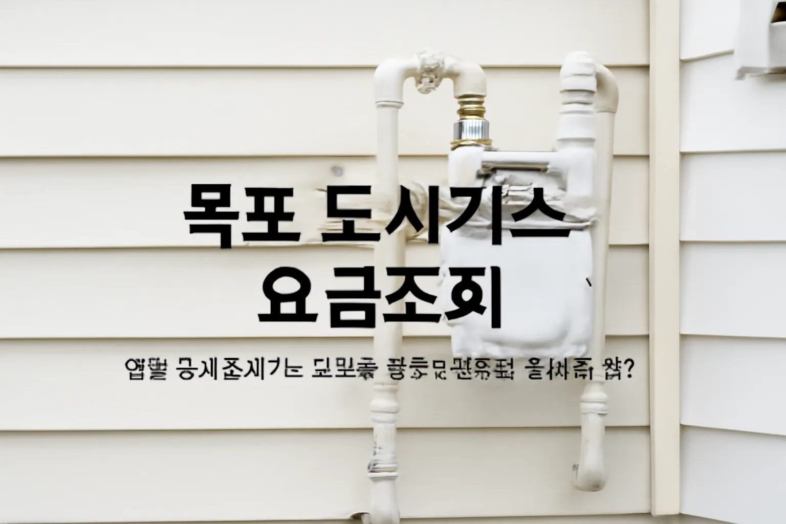 목포 도시가스 요금조회