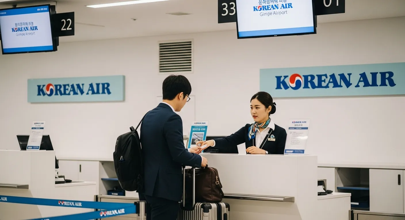 김포공항 대한항공 탑승수속