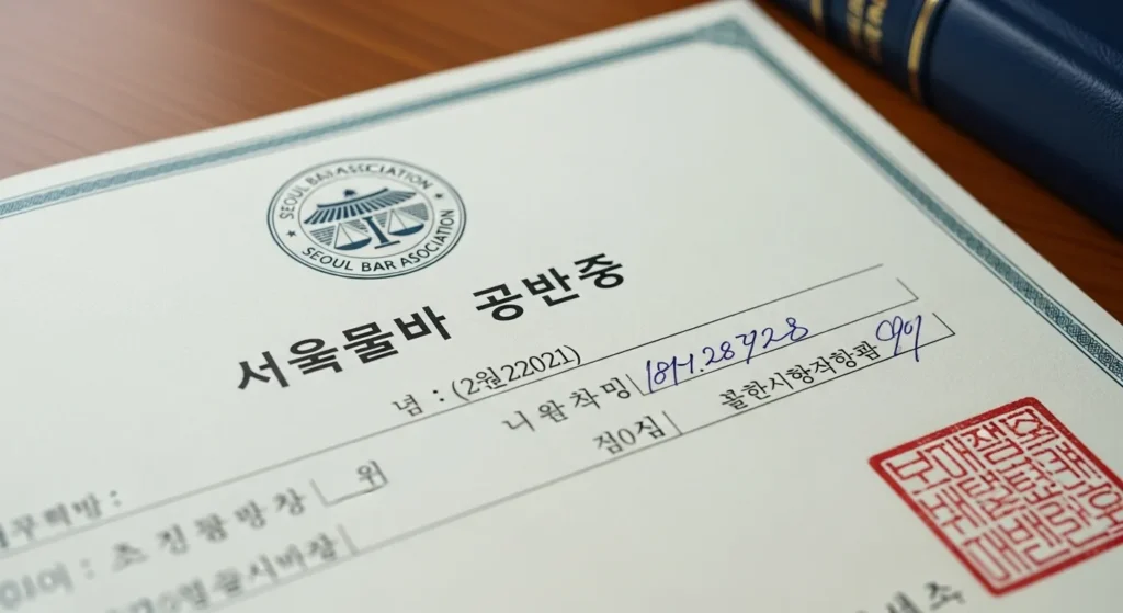 서울변호사협회 경유증표