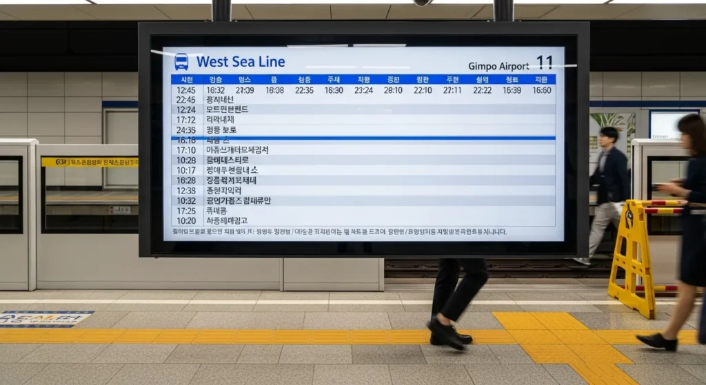 김포공항역 서해선 시간표
